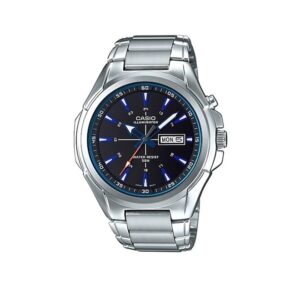 Casio-MTP-E200D-1A2VDF-Men-s-Watch-Analog-Blue-Dial-Silver-Stainless-Band