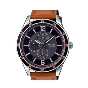 Casio-MTP-E319L-1BVDF-Men-s-Watch-Analog-Black-Dial-Brown-Leather-Band