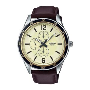Casio-MTP-E319L-9BVDF-Men-s-Watch-Analog-White-Dial-Brown-Leather-Band