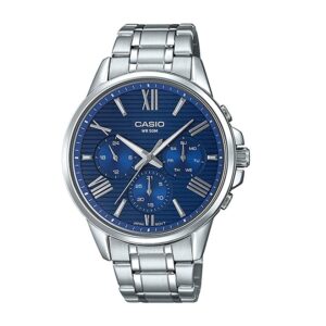 Casio-MTP-EX300D-2AVDF-Men-s-Watch-Analog-Blue-Dial-Silver-Stainless-Band