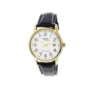 Casio-MTP-V002GL-7B2UDF-Men-s-Watch-Analog-White-Dial-Black-Leather-Band