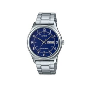 Casio-MTP-V006D-2BUDF-Mens-Watch-Analog-Blue-Dial-Silver-Stainless-Band
