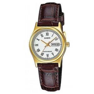 Casio-MTP-V006GL-7BUDF-Mens-Watch-Analog-White-Dial-Brown-Leather-Band