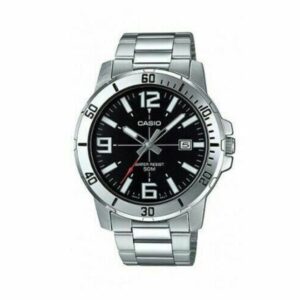 Casio-MTP-VD01D-1BVUD-Mens-Watch-Analog-Black-Dial-Silver-Stainless-Band