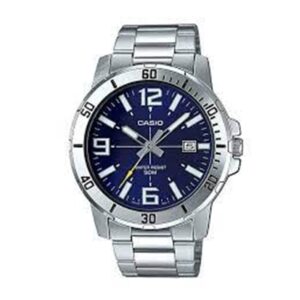 Casio-MTP-VD01D-2BVUD-Mens-Watch-Analog-Blue-Dial-Silver-Stainless-Band