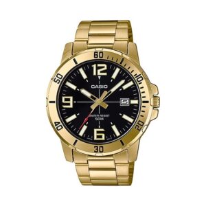 Casio-MTP-VD01G-1BVUDF-Mens-Watch-Analog-Black-Dial-Gold-Stainless-Band