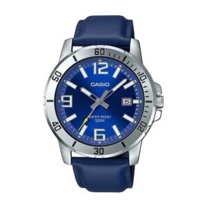Casio-MTP-VD01L-2BVUDF-Mens-Watch-Analog-Blue-Dial-Blue-Leather-Band