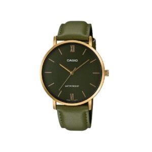 Casio-MTP-VT01GL-3BUDF-Mens-Watch-Analog-Green-Dial-Green-Leather-Band