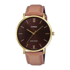 Casio-MTP-VT01GL-5BUDF-Mens-Watch-Analog-Brown-Dial-Brown-Leather-Band