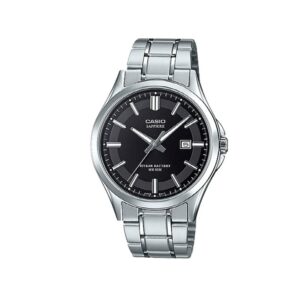Casio-MTS-100D-1AVDF-Mens-Watch-Analog-Black-Dial-Silver-Stainless-Band