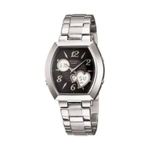 Casio-SHN-6007D-1ADR-WoMens-Watch-Analog-Digital-Combo-Black-White-Dial-Silver-Stainless-Band
