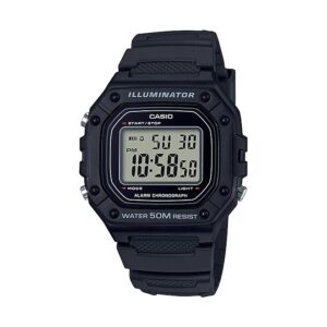 Casio-W-218H-1AVDF-Mens-Watch-Digital-Black-Dial-Black-Resin-Band