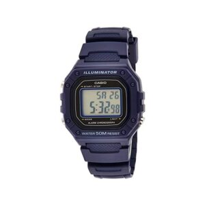 Casio-W-218H-2AVDF-Mens-Watch-Digital-Black-Dial-Blue-Resin-Band