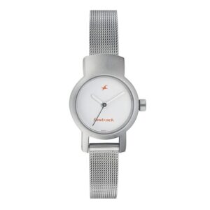 Fastrack-2298SM02-WoMens-Watch-Analog-White-Dial-Stainless-Steel-Mesh-Strap
