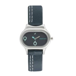 Fastrack-2394SL02-WoMens-Analog-Watch-Blue-Dial-Grey-Leather-Strap