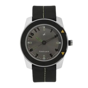 Fastrack-3015AL02-Mens-Analog-Watch-Grey-Dial-Black-Leather-Strap