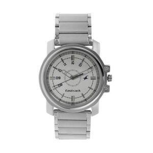 Fastrack-3039SM03-Mens-Analog-Watch-Silver-Dial-Stainless-Steel-Strap