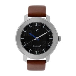 Fastrack-3121SL01-Mens-Analog-Watch-Black-Dial-Brown-Leather-Strap