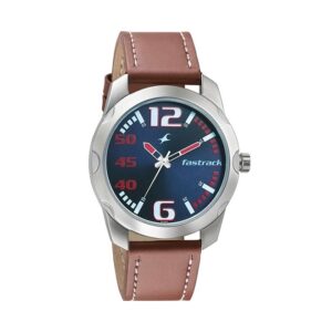 Fastrack-3123SL05-Mens-Analog-Watch-Blue-Dial-Brown-Leather-Strap