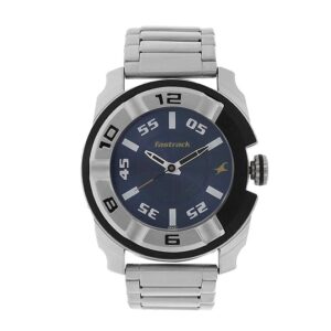 Fastrack-3150KM01-Mens-Analog-Watch-Blue-Dial-Stainless-Steel-Strap