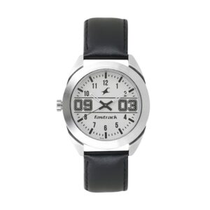 Fastrack-3175SL01-Mens-Analog-Watch-White-Dial-Black-Leather-Strap