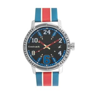 Fastrack-3178SL01-Mens-Analog-Watch-Black-Dial-Multi-Color-Leather-Strap