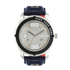 Fastrack-3189KL02-Mens-Analog-Watch-Blue-Dial-Blue-Denim-Strap