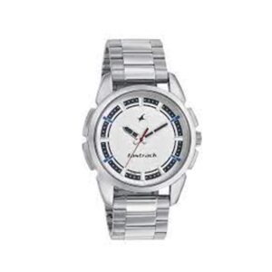 Fastrack-3233SM01-Mens-Analog-Watch-White-Dial-Stainless-Steel-Strap