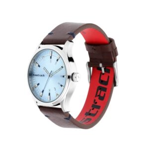 Fastrack-3236SL02-Mens-Analog-Watch-Light-Blue-Dial-Brown-Leather-Strap
