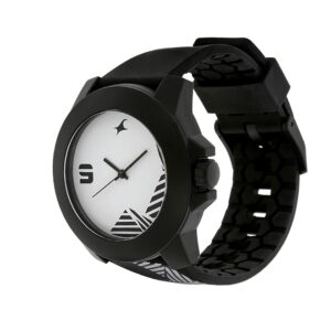 Fastrack-38021PP10-Unisex-Analog-Watch-Black-White-Dial-Black-Rubber-Strap