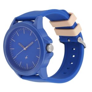 Fastrack-38024PP27-Unisex-Analog-Watch-Blue-Dial-Blue-Rubber-Strap