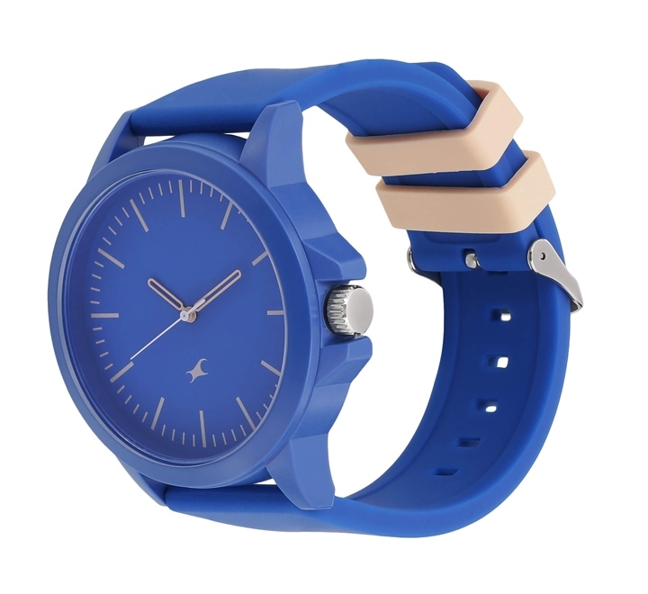 Fastrack 38024PP27 Unisex Analog Watch Blue Dial Blue Rubber Strap Buy Online in Bahrain Dukakeen