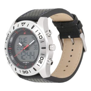 Fastrack-38034SL03-Mens-Analog-Digital-Watch-White-Digital-Dial-Black-Leather-Strap
