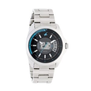 Fastrack-38049SM01-Mens-Analog-Watch-Black-Dial-Stainless-Steel-Strap