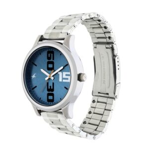 Fastrack-38051SM06-Mens-Analog-Watch-Light-Blue-Dial-Stainless-Steel-Strap