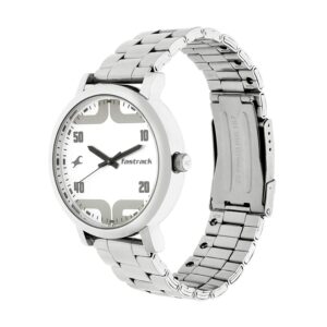 Fastrack-38052SM04-Mens-Analog-Watch-White-Dial-Stainless-Steel-Strap
