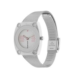 Fastrack-6026SM01-WoMens-Analog-Watch-White-Dial-Stainless-Steel-Mesh-Strap