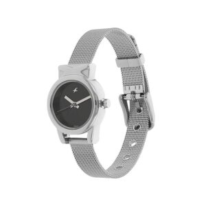 Fastrack-6088SM01-WoMens-Analog-Watch-Black-Dial-Stainless-Steel-Mesh-Strap