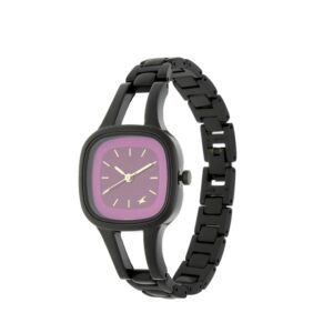 Fastrack-6147NM03-WoMens-Analog-Watch-Purple-Dial-Black-Stainless-Steel-Strap
