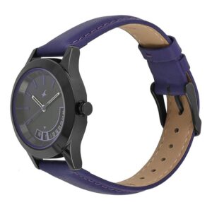 Fastrack-6165NL01-WoMens-Analog-Watch-Black-Dial-Dark-Lavender-Leather-Strap
