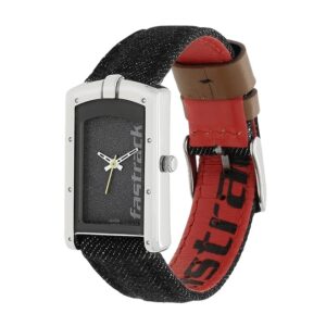 Fastrack-6183SL02-WoMens-Analog-Watch-Black-Dial-Black-Denim-Strap