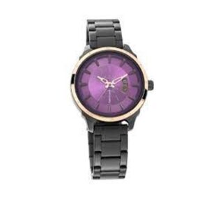 Fastrack-6187KM03-WoMens-Analog-Watch-Purple-Dial-Stainless-Steel-Black-Strap