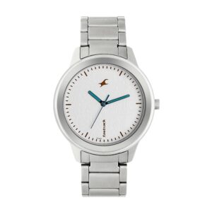 Fastrack-6190SM01-WoMens-Analog-Watch-White-Dial-Stainless-Steel-Strap