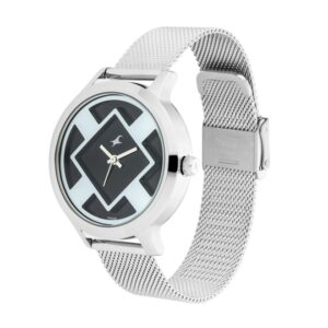 Fastrack-6210SM01-WoMens-Analog-Watch-Black-Dial-Stainless-Steel-Mesh-Strap