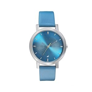 Fastrack-6213SL04-WoMens-Analog-Watch-Metallic-Blue-Dial-Blue-Leather-Strap