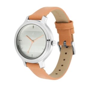 Fastrack-6217SL01-WoMens-Analog-Watch-White-Grey-Dial-Orange-Leather-Strap