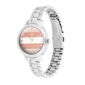 Fastrack-6217SM01-WoMens-Analog-Watch-Pink-White-Dial-Stainless-Steel-Strap