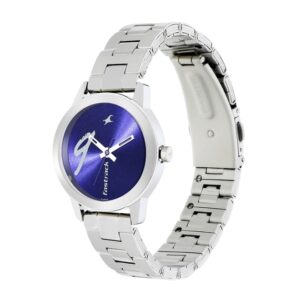 Fastrack-68008SM04-WoMens-Analog-Watch-Blue-Dial-Stainless-Steel-Strap