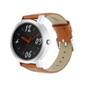 Fastrack-68010SL06-WoMens-Analog-Watch-Black-Dial-Brown-Leather-Strap