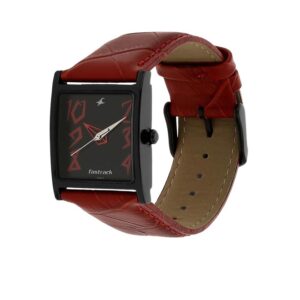 Fastrack-9735NL01-WoMens-Analog-Watch-Black-Red-Dial-Red-Leather-Strap